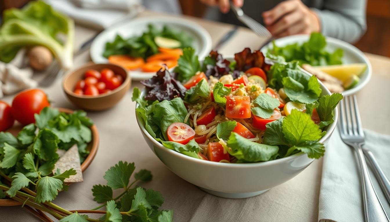 Ingredients prepared for a simple home dinner